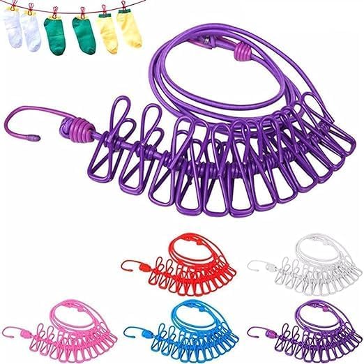 Cloth Drying Rope with Hooks (Buy 1 Get 1 Free) - Kapde Sukhane ki Rassi Wire