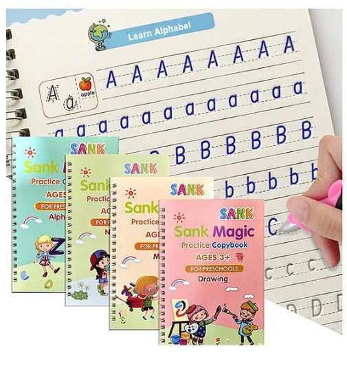 Sank Magic Practice 4 Books Pack + Pen + Refills