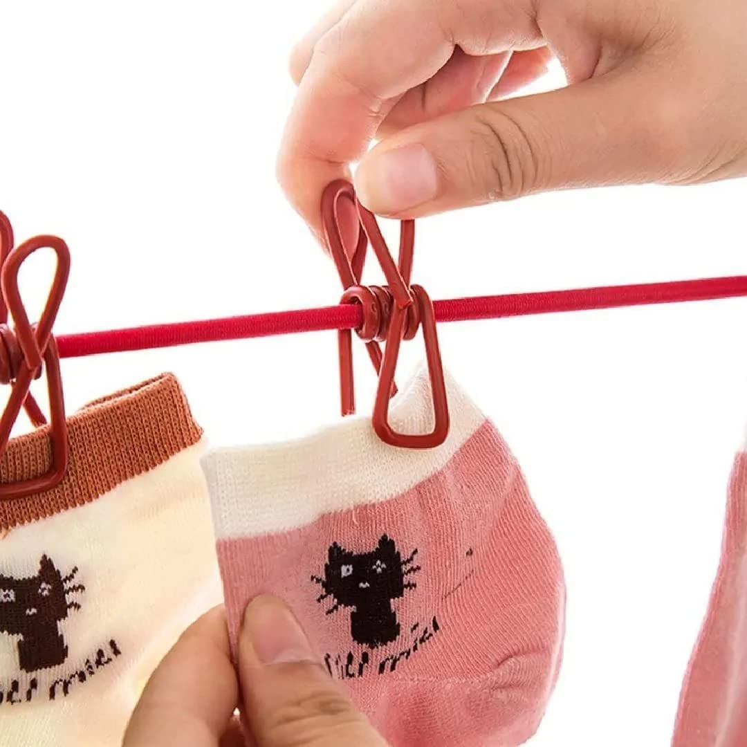 Cloth Drying Rope with Hooks (Buy 1 Get 1 Free) - Kapde Sukhane ki Rassi Wire