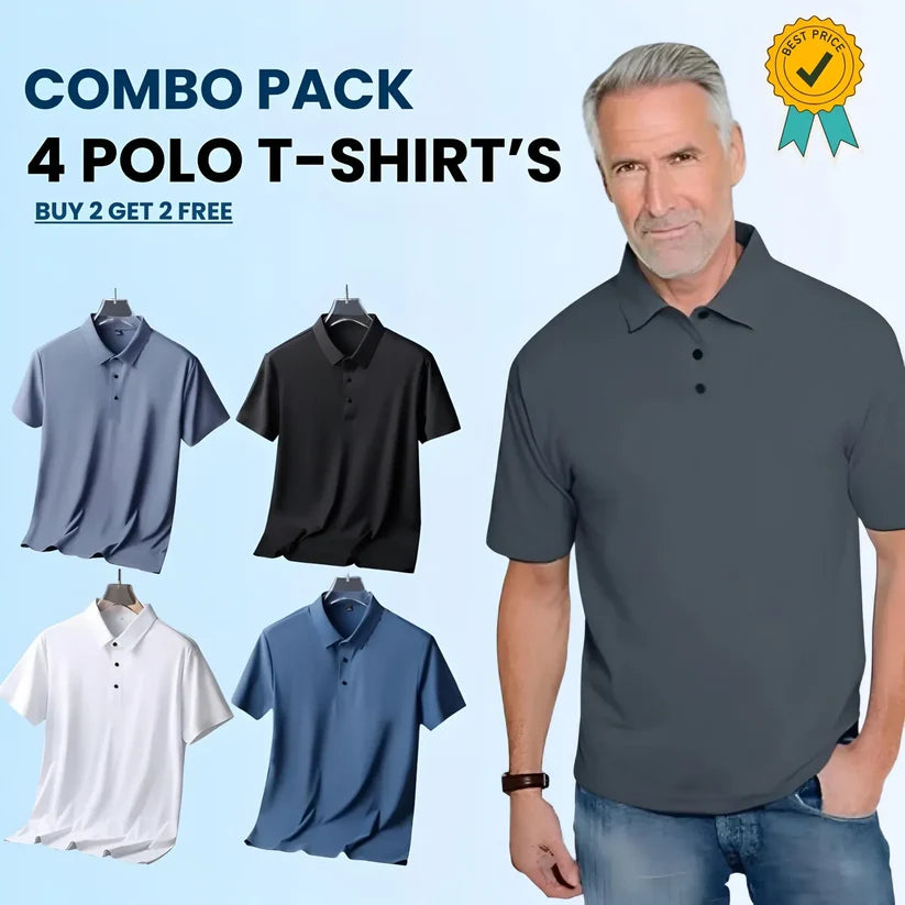 Men's Polo T-Shirt Pack Of 4 (Buy 1 GET 3 FREE)